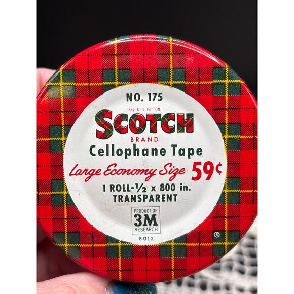 SCOTCH Cellophane Tape Tins No 600 & No 175 Empty Lot of 2 Tins Collectible - Picture 6 of 8